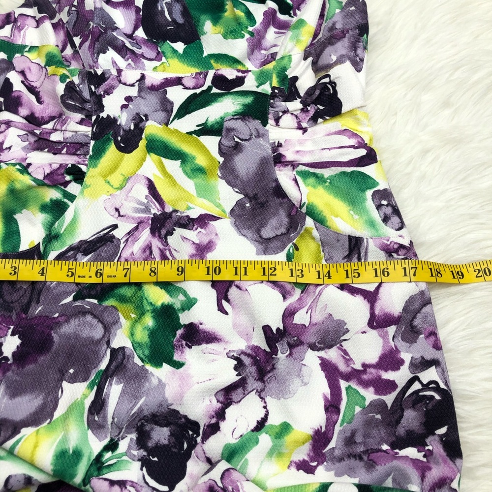 ❌SOLD❌Adrianna Papell Floral Sleeveless Sheath Dr - Picture 5 of 9